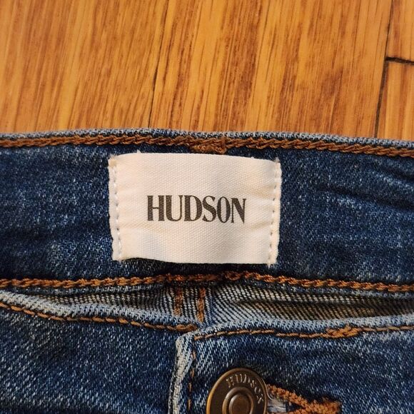 Hudson Rosalie High-Rise Wide Leg Ankle Jean in Callisto (Blue), Sz 27 - Picture 6 of 13